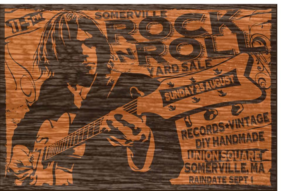 August 25th 2013 Somerville Rock And Roll Yard Sale Poster Design by Uncle Pete