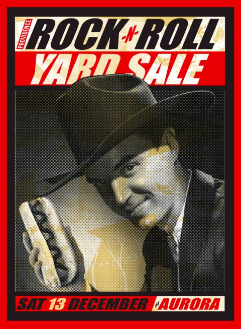 Saturday 13th December 2014 Providence Rock And Roll Yard Sale at Aurora Poster by Uncle Pete Swampyankee Designs