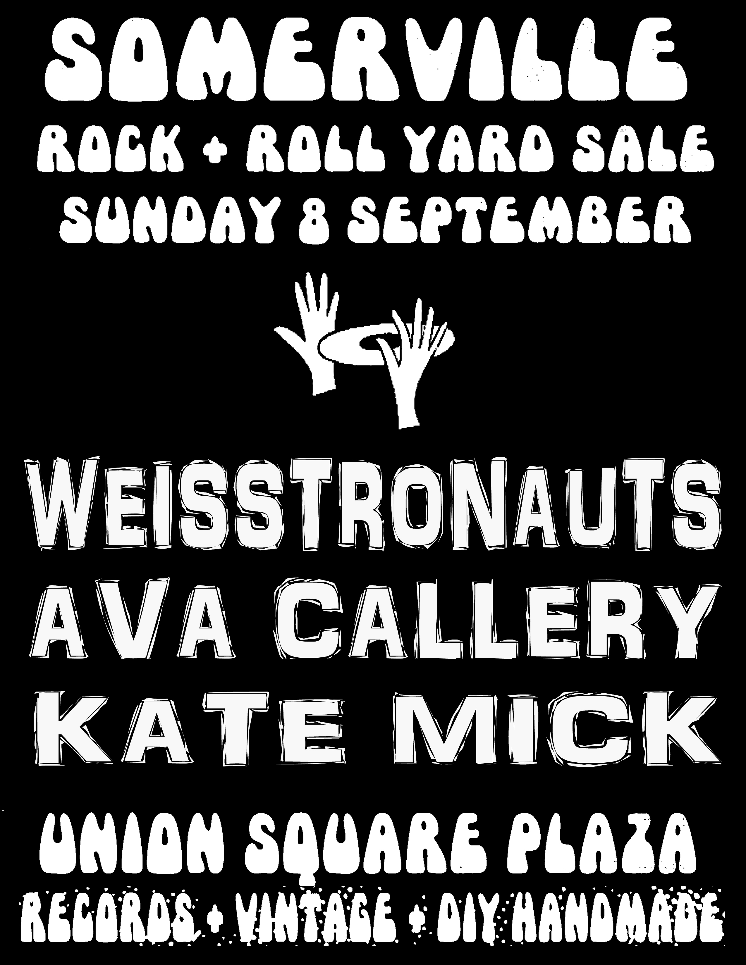 Somerville Rock And Roll Yard Sale Sunday 8th September 2019 Band Poster